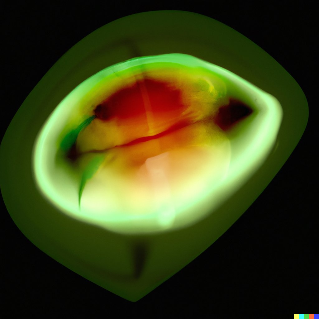 "you and i, inside the womb" with #DALLE2 <a href="/OpenAI/">OpenAI</a> 
(prompt: greeny path of a robotic brain, unreal eye)