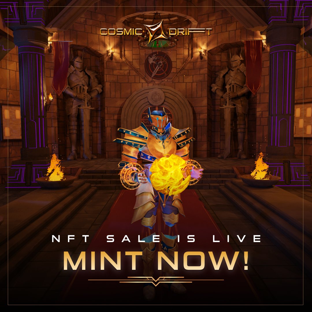 CosmicDriftGame's tweet image. 🚨CosmicDrift&apos;s first NFT sale is now live!🚨
Our first drop is very limited so we suggest you get to minting immediately! 🗡️
Link to mint page ➡️ bit.ly/3M4itIB
#nftsale #NFTLaunch #NFTmint #NFTminting #NFTmintalert #nftmarket #nftgiveaways #nft #mintday #nftgame #rpg