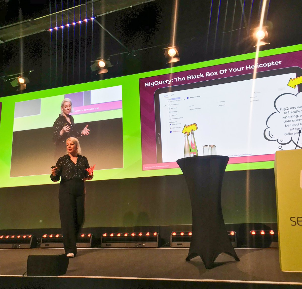 NicoMilloch's tweet photo. I kind of want to use GA4 after the amazing talk of @jillquick 
#SearchLove 🤩 https://t.co/d6JJm9kTS6