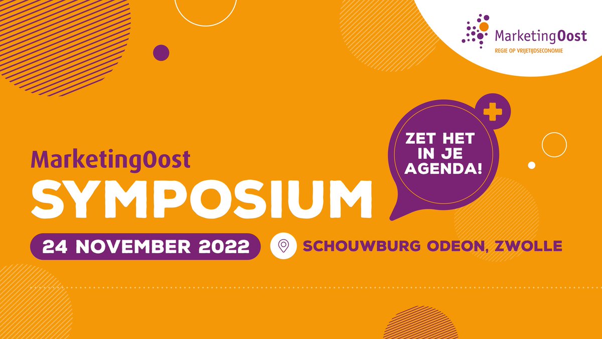 Omgaan als ondernemer binnen de vrijetijdssector met een disfunctionele wereld? Kom naar het MarketingOost symposium op 24 november in Zwolle. Schuif aan voor een inspirerend programma met sprekers als trendwatcher Adjiedj Bakas. Aanmelden en info; marketingoostsymposium.nl