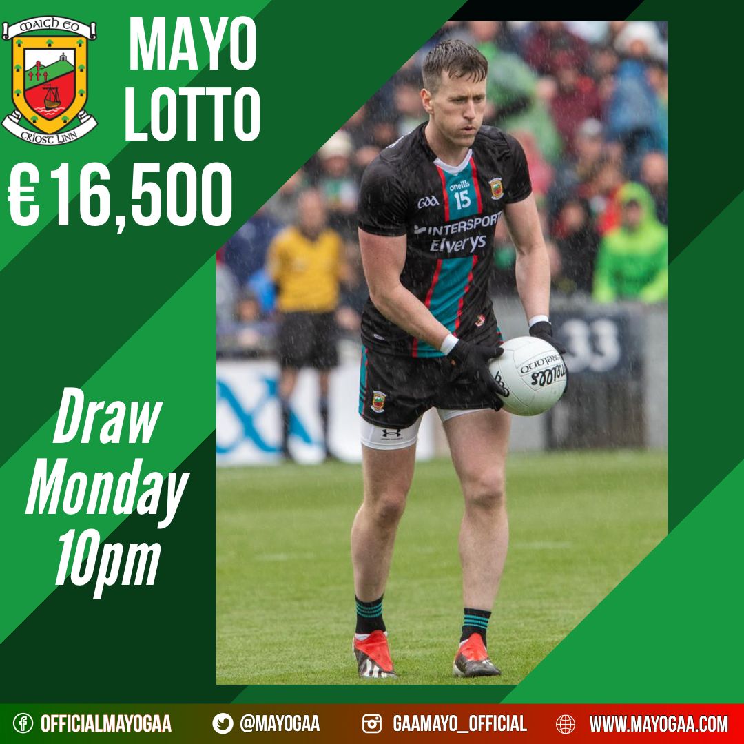 MayoGAA's tweet photo. Tonight π£πππ€π©π¨π is β¬ππ,πππ
Play Here: https://t.co/xXMTgfXuP2
#playsupportwin #mayogaa #smartlotto https://t.co/NVMjQ4gUal