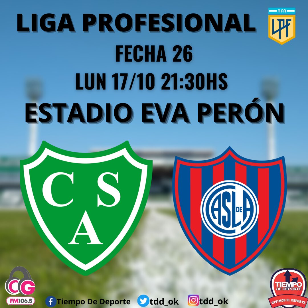 tddok1's tweet photo. #LPF ⚽️
Fecha 2️⃣6️⃣

La última del local!

#Sarmiento 🆚 #SanLorenzo 

@FmLaGuapa 🎧
La Guapa FM 106.5 📲
Relata @Nicolassby 🎙
Comentan @cruzjigonzalez &amp; Eduardo Barbieri 👥

https://t.co/xdudOlXDqF 💻

#VivimosElDeporte #SomosTDD
#VamosVerde https://t.co/2nG7v5Db2X
