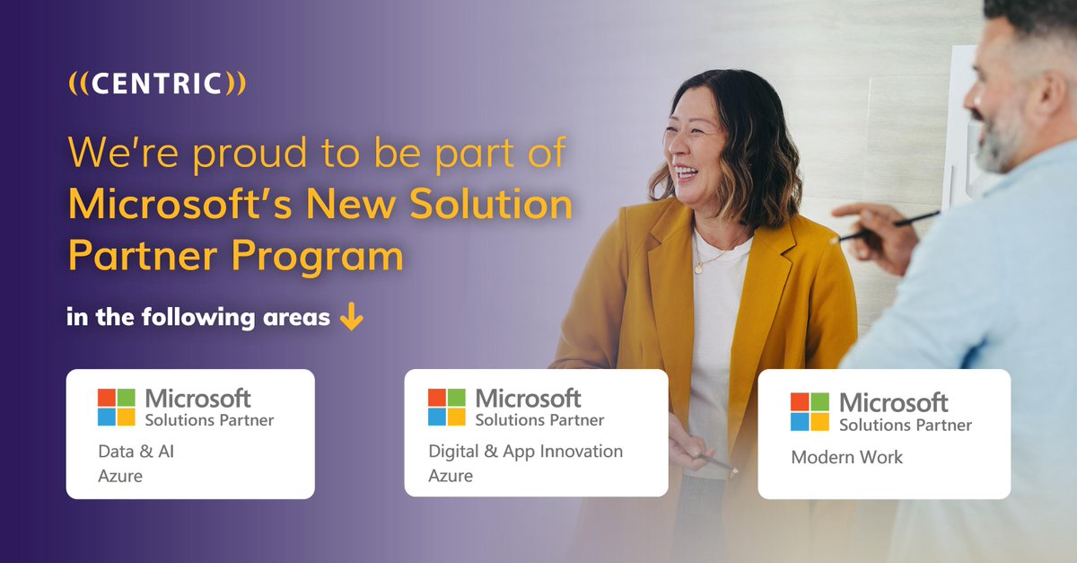 WittyKB's tweet photo. The new Microsoft Cloud Partner Program has officially launched! As a testament to our commitment and tenure as a #MicrosoftPartner, we’ve earned three designations:

✅ Data &amp; AI
✅ Digital &amp; App Innovation
✅ Modern Work

Read more: https://t.co/yfR45ifaIa #MCPP https://t.co/Y8FB8770E1