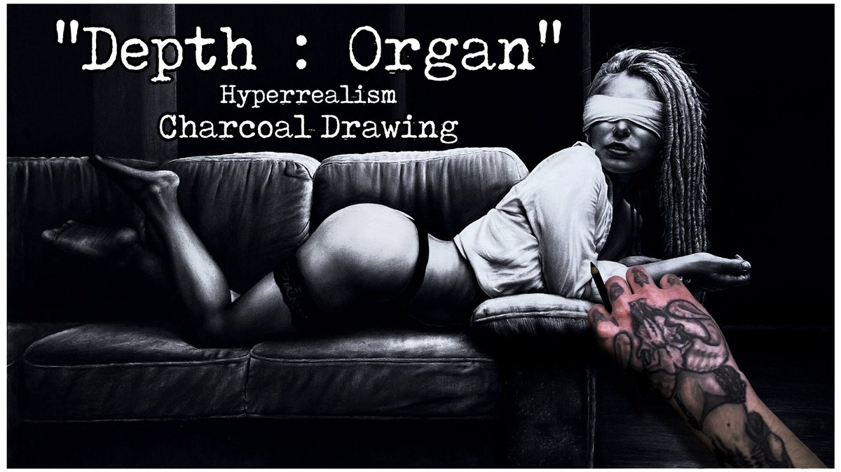 NEW VIDEO ON YTUBE - "Depth : Organ" Hyperrealism charcoaling portrait drawing. This is my best one yet 👀💎 #hyperrealism #virtuoso youtu.be/3SVjEtlqNug