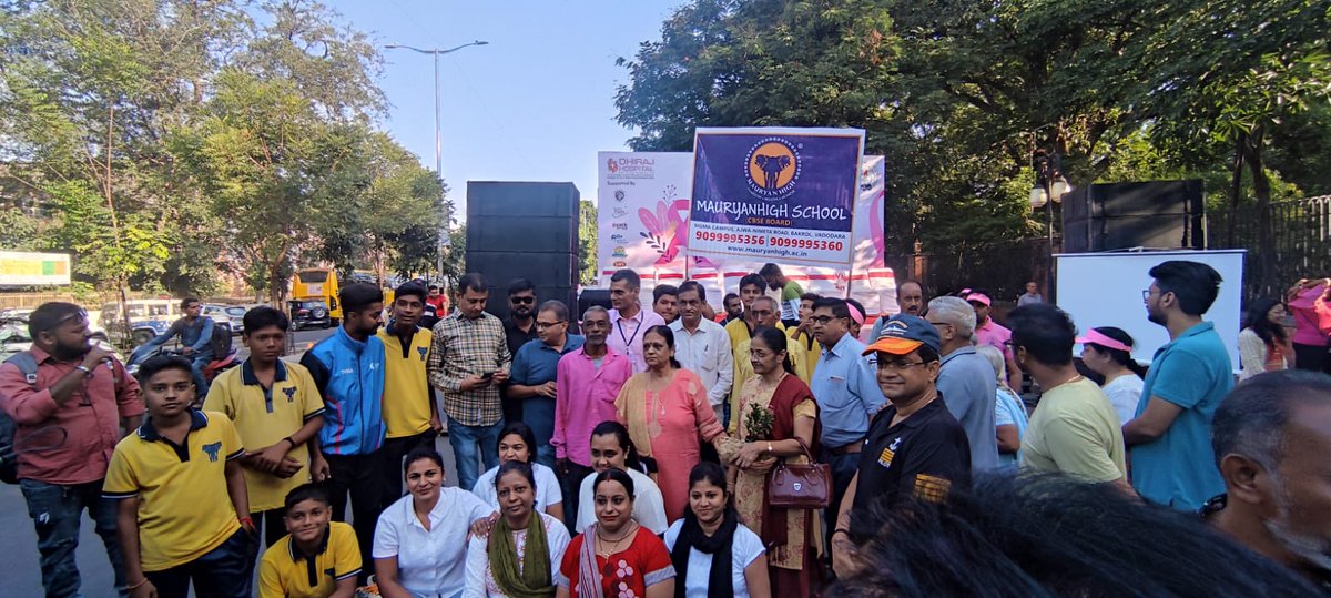 MauryanHigh's tweet photo. Students and Teachers of Mauryanhigh School actively contributed at the Flag Off Event of Mr. Yogen Shah's Walk from Vadodara to Kanyakumari to spread awareness for sustainable individual, culture and eco system. #MauryanHigh #WeAreMauryans #MauryansForever #MHS #VadodarasGurukul https://t.co/d3VGXHYE1k