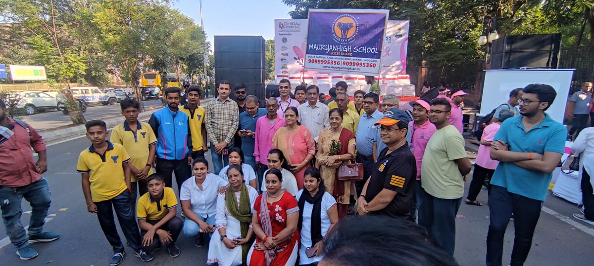 MauryanHigh's tweet photo. Students and Teachers of Mauryanhigh School actively contributed at the Flag Off Event of Mr. Yogen Shah's Walk from Vadodara to Kanyakumari to spread awareness for sustainable individual, culture and eco system. #MauryanHigh #WeAreMauryans #MauryansForever #MHS #VadodarasGurukul https://t.co/d3VGXHYE1k