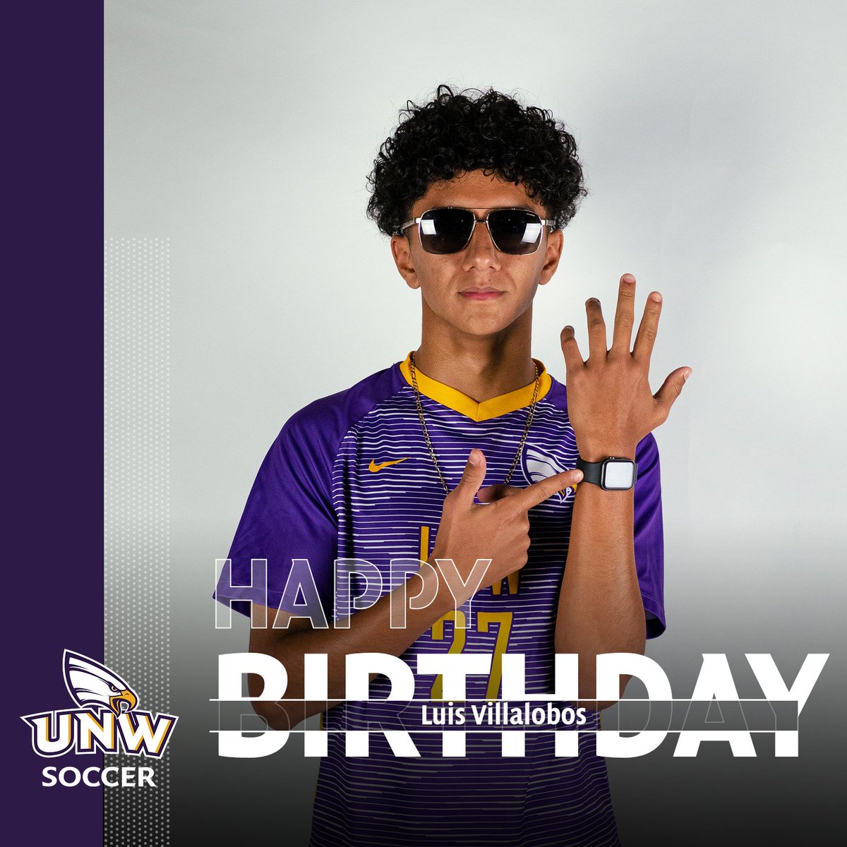 unwmsoc's tweet photo. Happy Birthday Luis.  #competewithpurpose #unwmsoc #unwnation #LuisVillalobos #birthday https://t.co/hJJN7ucfTH