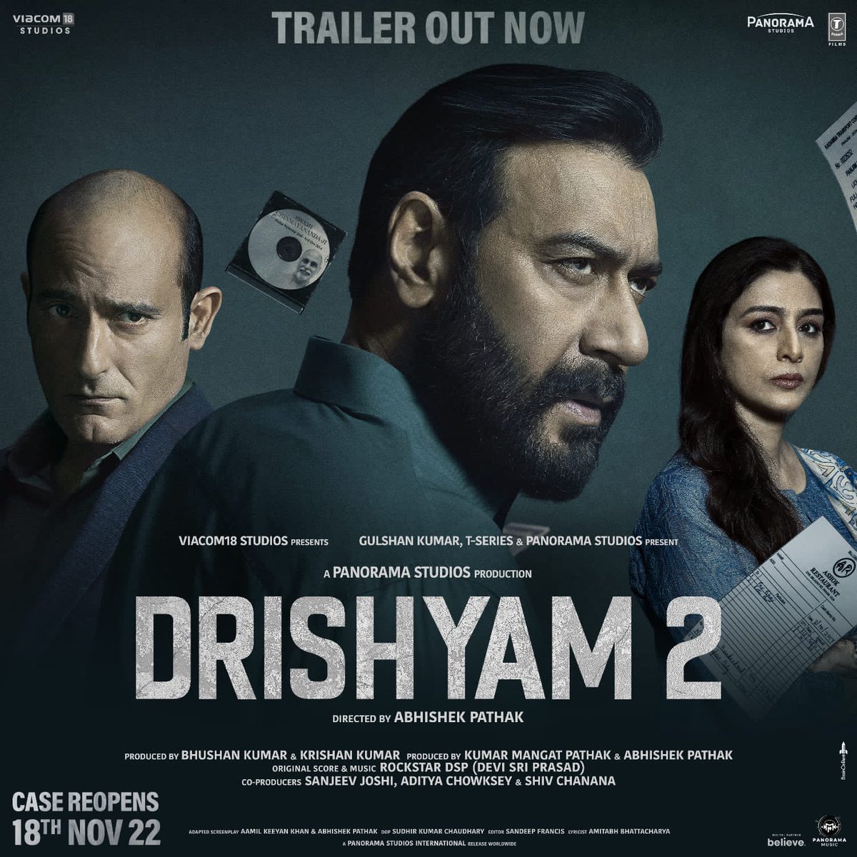 VNRMovies's tweet photo. #Drishyam2Trailer
Shabado pe nahi, drishyn pe dyaan do, kyunki shabdo mein, jhoot ko chupaane ki jagah dhoond hi leta hai
Case reopen on
18th November 2022
#ajaydevgnfc #ajaydevganmemes #ajaydevganfans #ajaydevgn #ajaydevgnforever #ajaydevgnfanclub #ajaydevganffilms #tabula https://t.co/p9X7UwxhEe