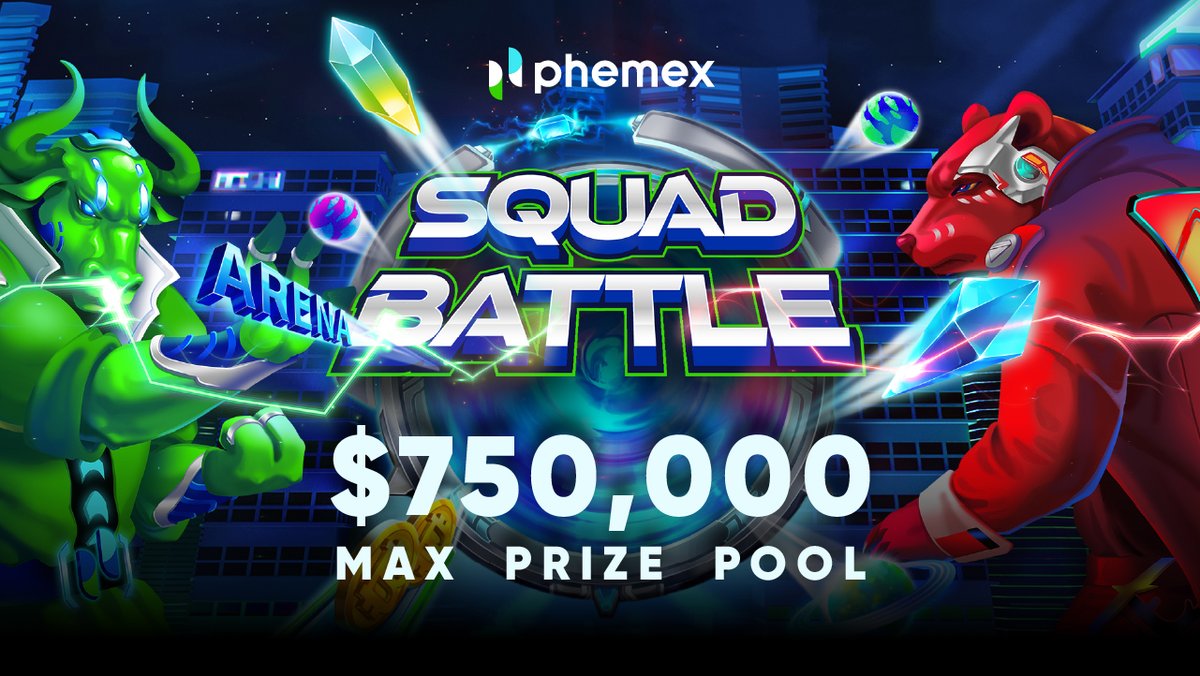 🤩 Phemex Trader's Arena is here!
💸 Up to $750,000 Prize Pool!
📈 It's a true Squad Battle!
👾 Join for the win! 
➡️  open.phemex.cloud/t/GD ⬅️ 
#Phemex #PTArena5 #SquadBattle #trading #crypto #tradingcompetition