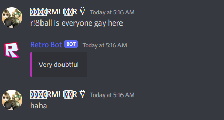 Retro Bot 8Ball Answers tweet media