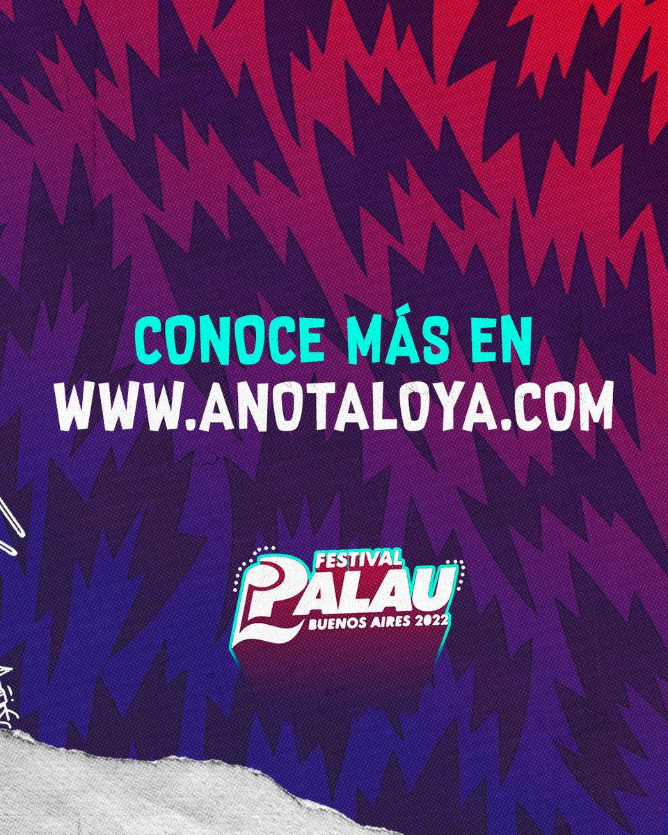 Volvemos a Buenos Aires, el 18 y 19 de noviembre en Palermo. Toda la información en anotaloya.com ¡Los esperamos! #FestivalPalauBA2022