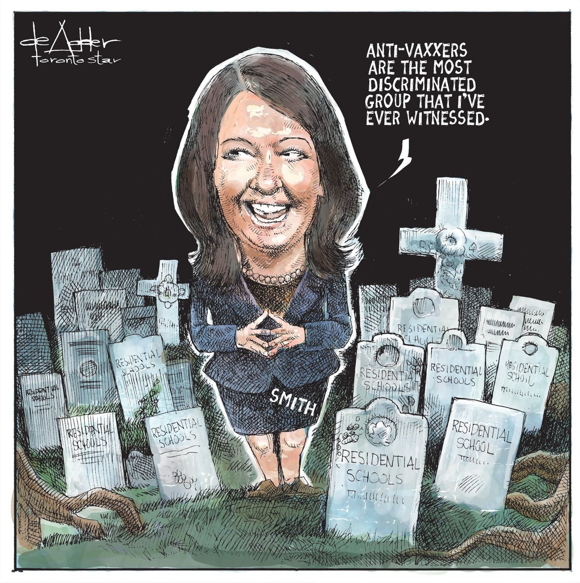 Cartoon for <a href="/TorontoStar/">Toronto Star</a> #DanielleSmithDarkAge #daniellesmith