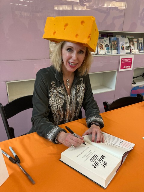 A wonderful event at the Wisconsin Literary Festival on Saturday! Great audience who asked so many questions the organizer finally kicked us out of the room! Sold out of books. As you can see, I got into the Wisconsin spirit!