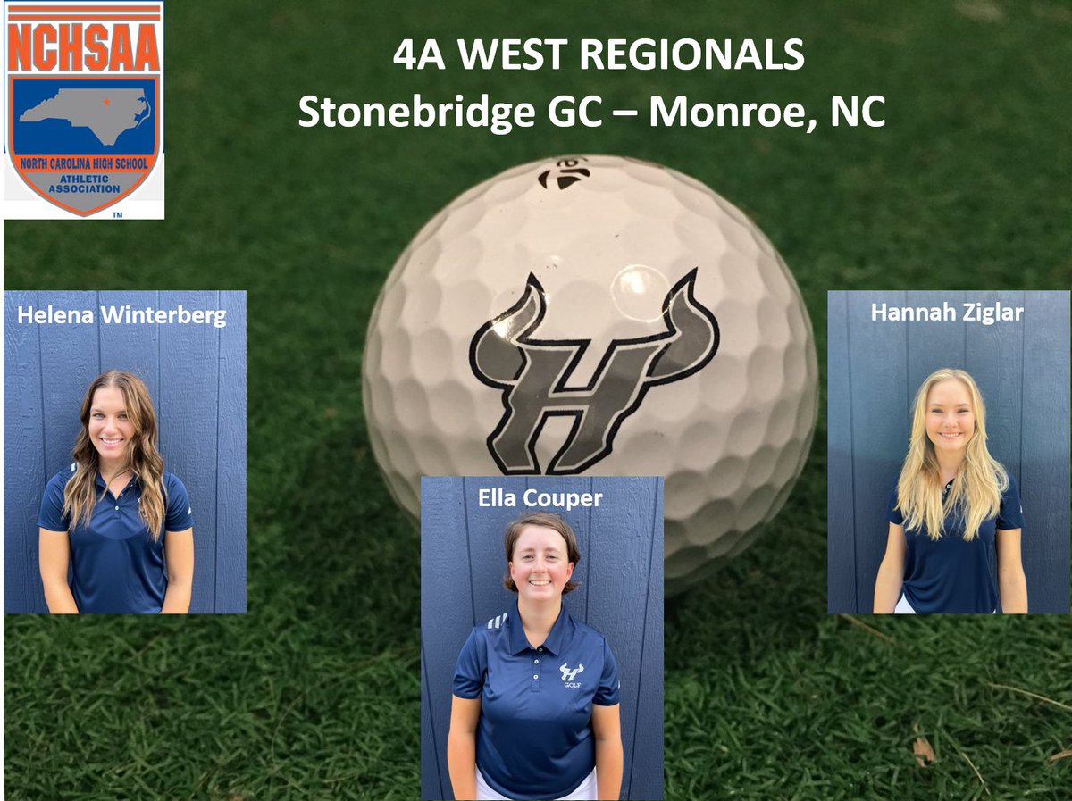 HRHSBullsGolf's tweet image. 🚨⛳️REGIONALS⛳️🚨

Good luck to 3 women’s @hrhsbulls golf team members as they tee off tomorrow in the @NCHSAA 4⃣🅰️ West Regional at @Stonebridge_GC. #NCHSAAGOLF

Tomorrow's Tee Times
⏰8:10a @HelenaWinterb 
⏰8:50a @couper_ella1 
⏰11:00a @ZiglarHannah