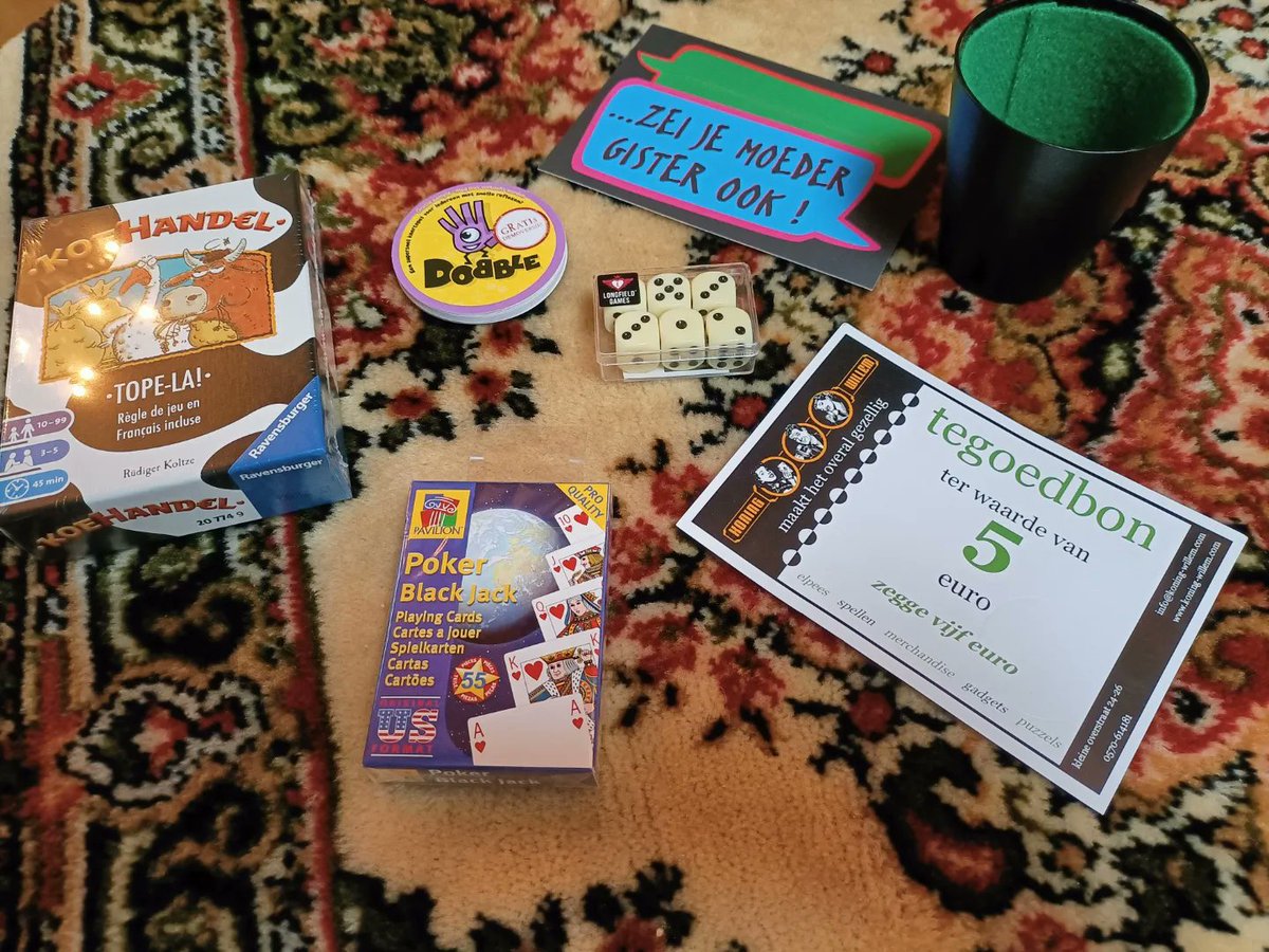 HHiphuis's tweet photo. Joehoe! We hebben via Facebook het spellenpakket gewonnen van Spellenwinkel Koning Willem uit Deventer! Dat is toch fantastisch! We doen elke dag spelletjes, in allerlei varianten, dus dit komt heel goed van pas!  #Deventer #hethiphuis #nbec #dagbesteding #koningwillemdeventer https://t.co/3mEz8jIO8k