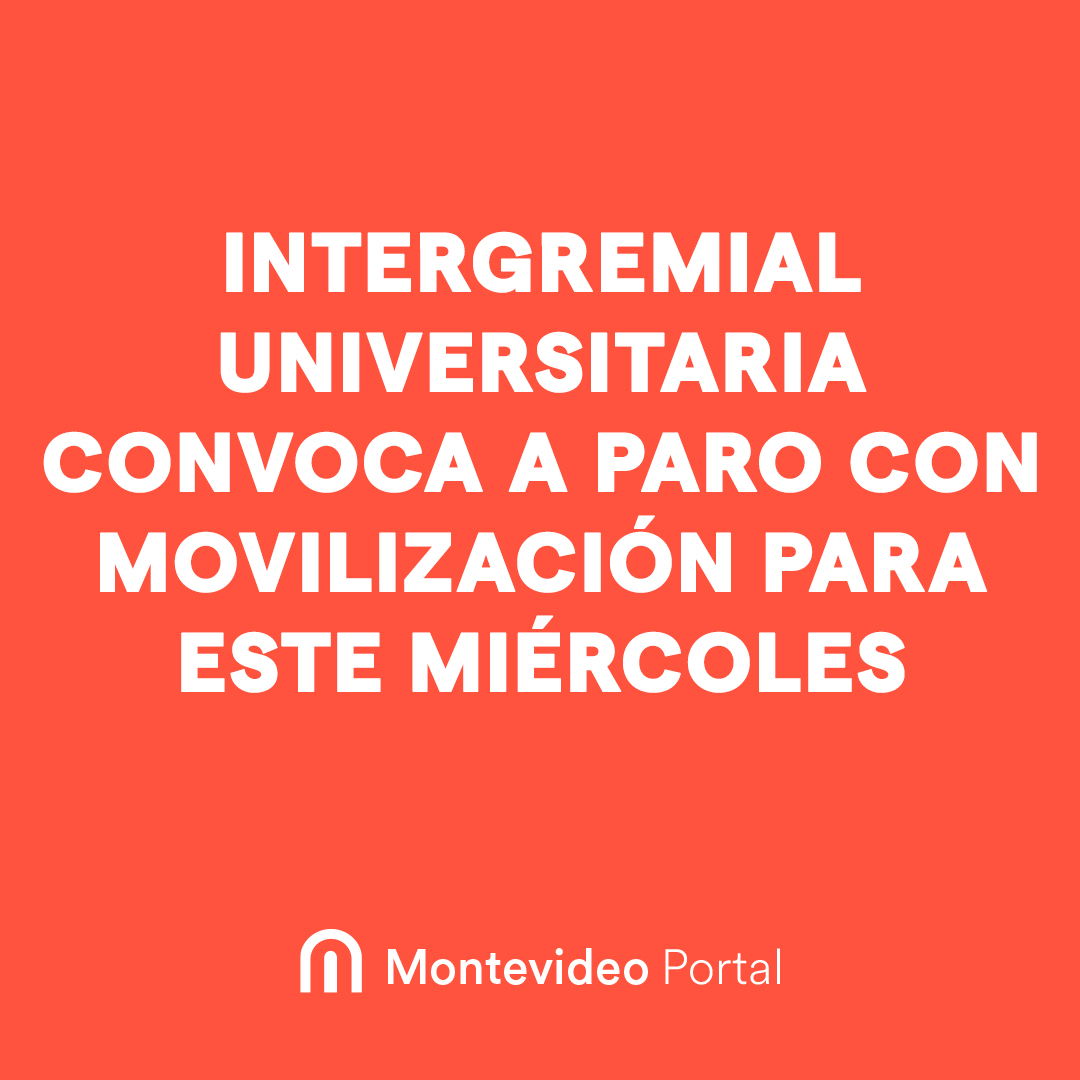 portalmvd's tweet photo. INTERGREMIAL UNIVERSITARIA CONVOCA A PARO CON MOVILIZACIÓN PARA ESTE MIÉRCOLES

"La #Udelar tiene los salarios más bajos de la educación pública nacional y de las universidades de la región", expresó #Adur. https://t.co/L7I0DuUs5J