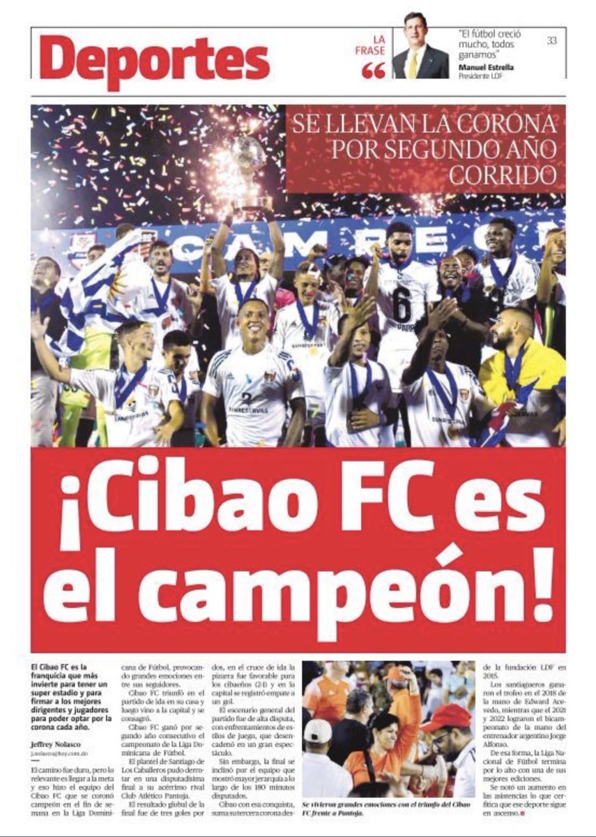 CibaoFC's tweet photo. ¡GOOD MORNING! ☀️ 📰 https://t.co/FmqnLLwbv6