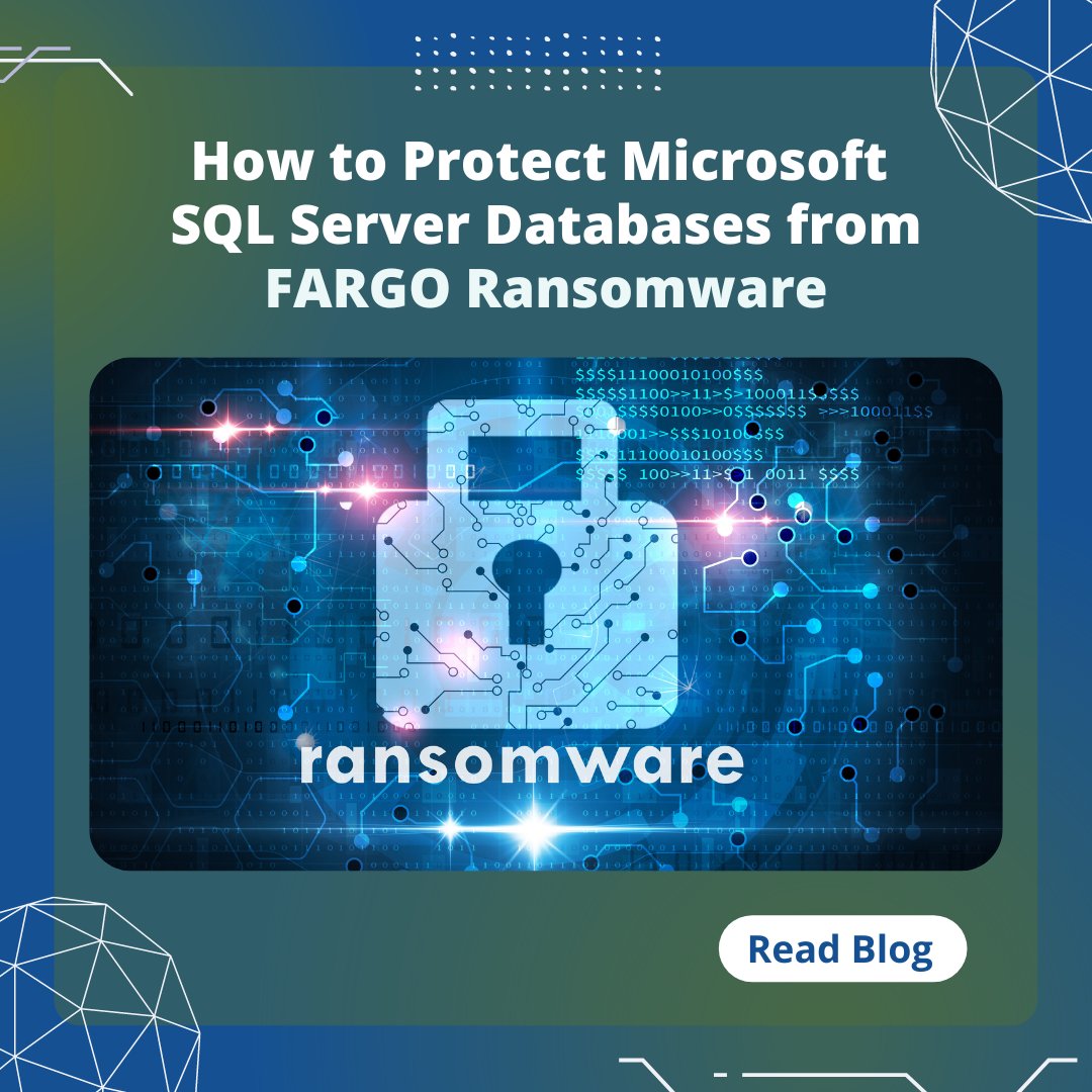 datavail's tweet photo. Having poorly secured #databases is like leaving the back door to your business systems unlocked. #FARGO, the #ransomware wave recently discovered by the @ahnlab Security Emergency Response Center.
Read Blog: https://t.co/jG6LNlmZ0r
#sqlserver #sqlserverdatabase #MSSQL #database https://t.co/iPacAYeQUG