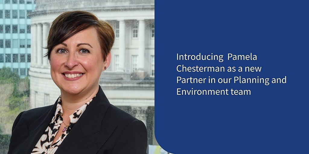 We’re pleased to announce Pamela Chesterman as a new #Partner in our #Planning and #Environment team. Pamela joins us with experience across a wide area of environmental and planning law, advising on housing and commercial led development. Read more: bit.ly/3T8uYW6