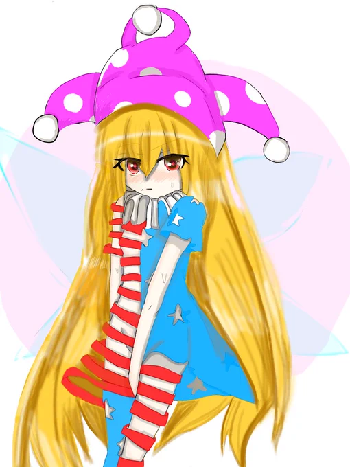イラスト描き始めてから4年経過しました〜これは初めて描いた東方絵のクラピ…(下手) 