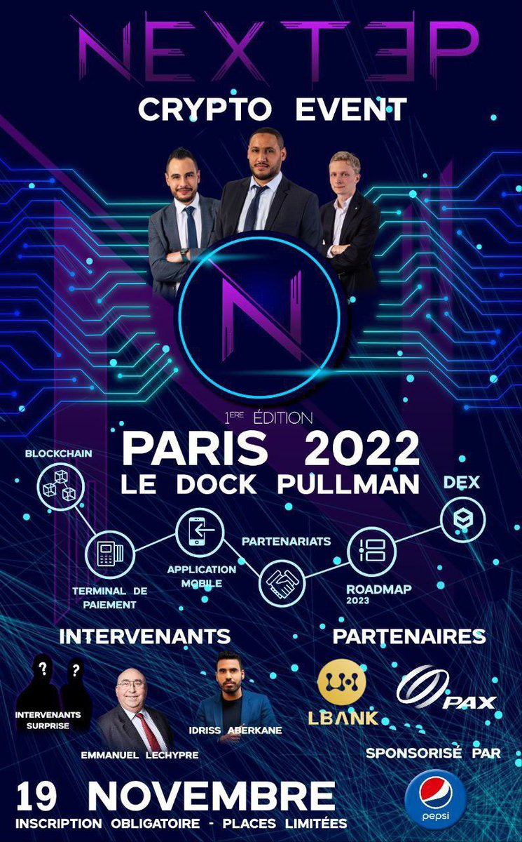 Crypto_Columbo_'s tweet photo. J’ai le plaisir de vous offrir 5 places pour l’événement en journée du #NextepCryptoEvent qui aura lieu le 19/11/22 à Paris 🎁

Cette semaine, la 2ème place est à reporter (99€)

Je vais vous laisser tenter de remporter ça d’une façon différente cette fois ci 

Détails ⬇️⬇️ https://t.co/7fFHxvm3Fd