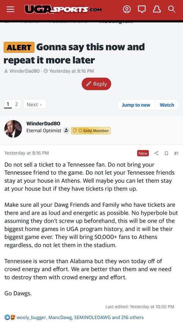 rockytopnow's tweet photo. The Dawgs have the #Vols on their mind https://t.co/GYer5rXKFT