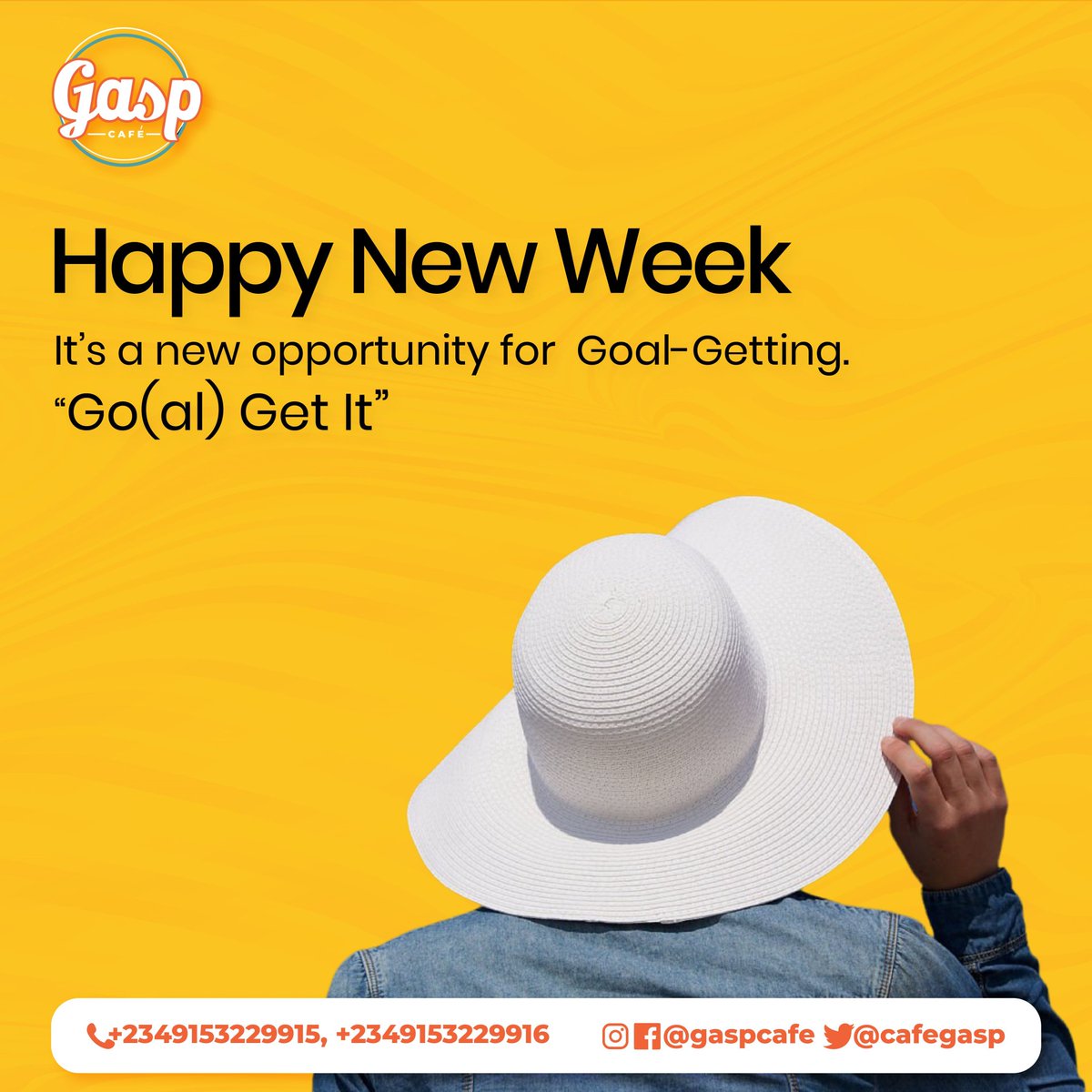 CafeGasp's tweet photo. Every new week and day provide you the opportunity to try again. 

Happy new week, @CafeGasp is opened to serve you better. 
Eat healthy, stay fresh. https://t.co/YoOYOMxaxZ