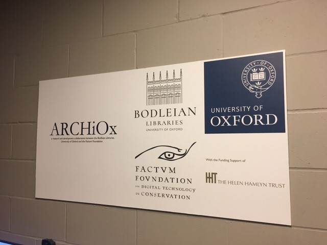OxConGroup's tweet photo. What a fantastic tour last week, hosted by @bodleianlibs Senior Photographer and ARCHiOx Project Lead John Barrett. It was fascinating to learn more about the 3D imaging of collections taking place in collaboration with @FactumFound , and to see some of the results 🤩 https://t.co/19DsEyRvRk