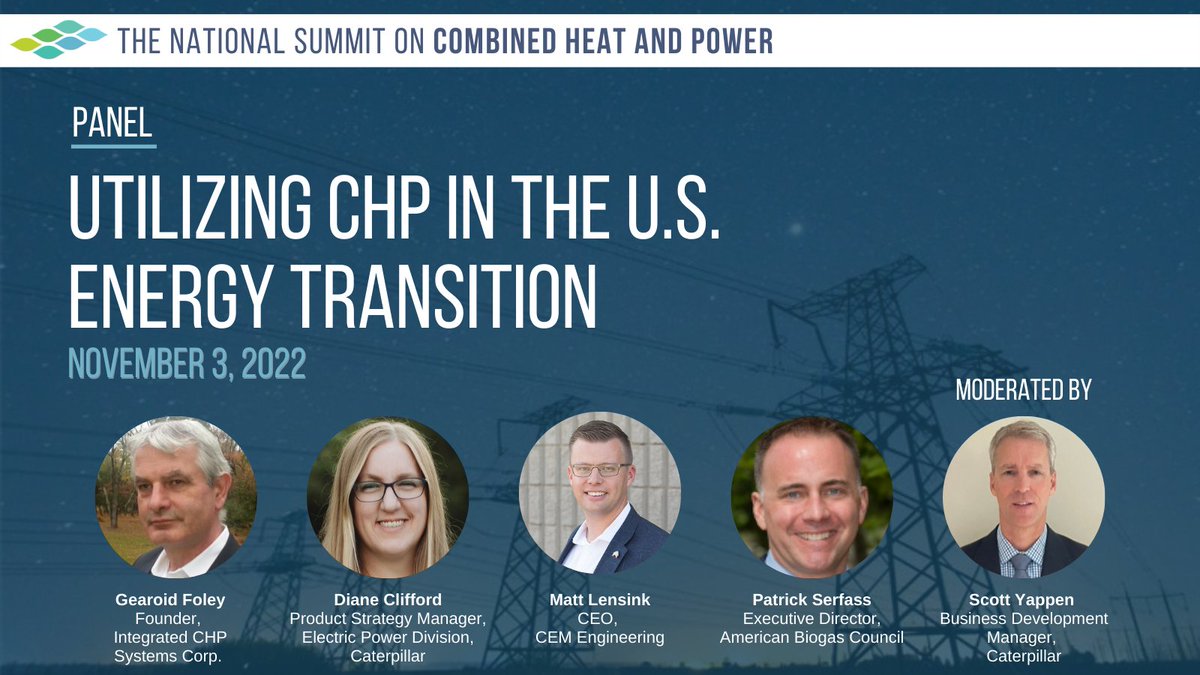 Final panel revealed! This session will cover an array of clean fuels and technologies that will be integral to decarbonizing energy. We will cover speed, scale, and availability of these technologies in the future marketplace. Don't miss it: bit.ly/CHPSummit2022