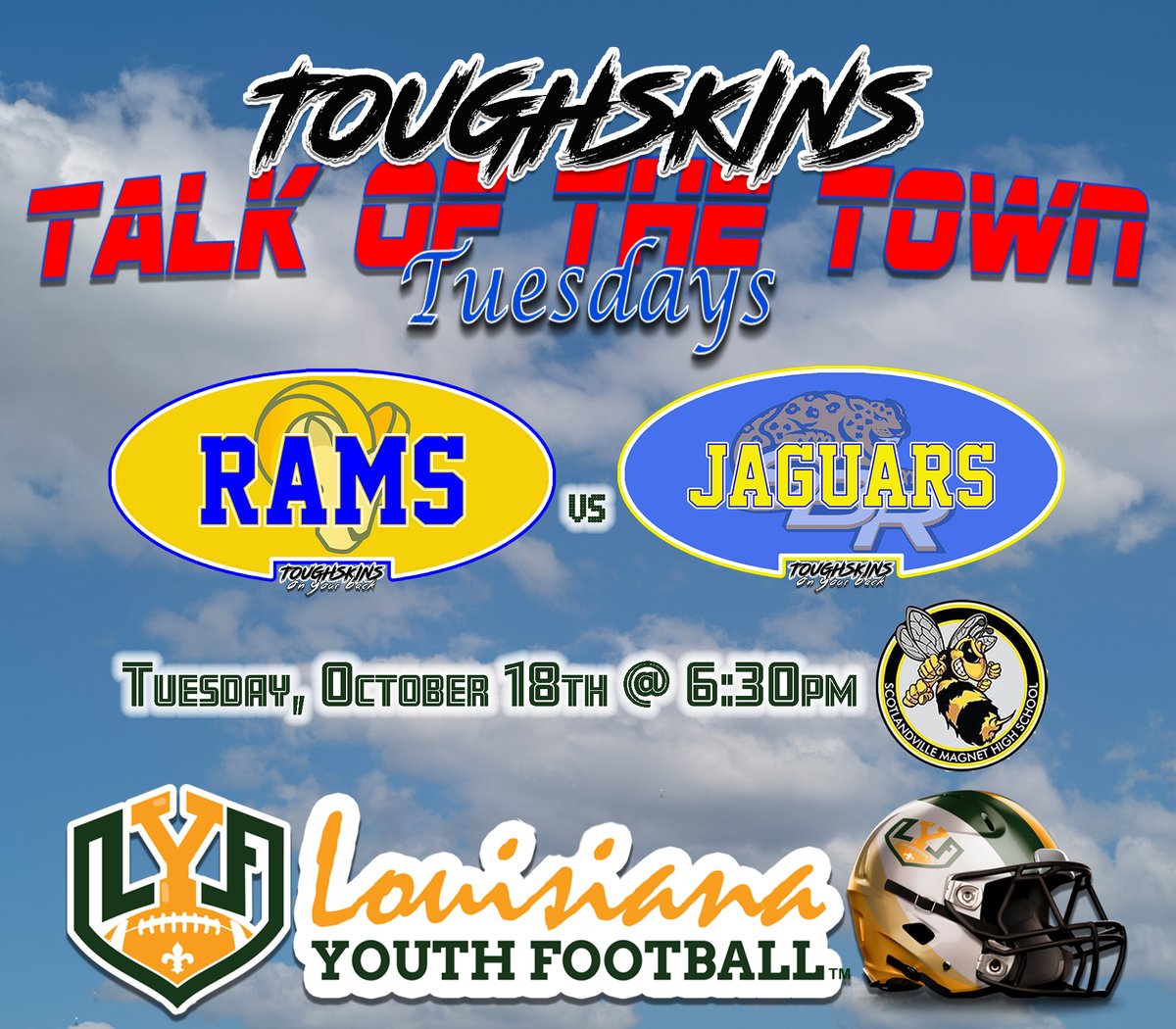 LYSNMediaGroup's tweet photo. 🏈 Talk Of The Town Tuesdays are BACK... 📣 RAMS - JAGUARS: South Side South Side... 🏈 “Make OUR YOUTH A Priority Again!!!” #OutWorkEverybody &amp; #OutReadEverybody to #BecomeTheLion #WeBuilt4This #1ForAReason #TheFactory #ItsAllAboutTheYOUTH #ItsInMyDNA https://t.co/VVzXzd7q6s