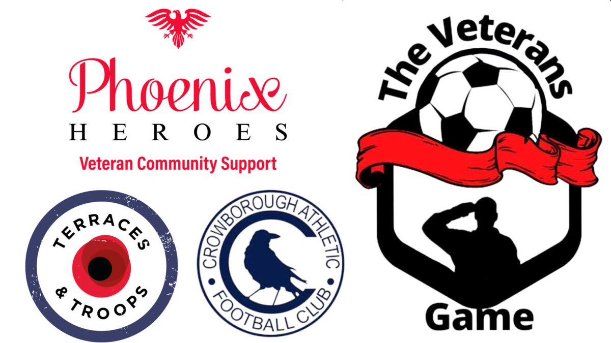 <a href="/PhoenixHeroes/">Phoenix Heroes</a> CIC  and <a href="/CrowboroughAFC/">Crowborough Athletic FC</a> aim to raise 10K with The Veterans Game Charity Football Match! 

Read more here: 

terracesandtroops.co.uk/the-veterans-g…

#veterans #football #veteransupport #charityfundraiser