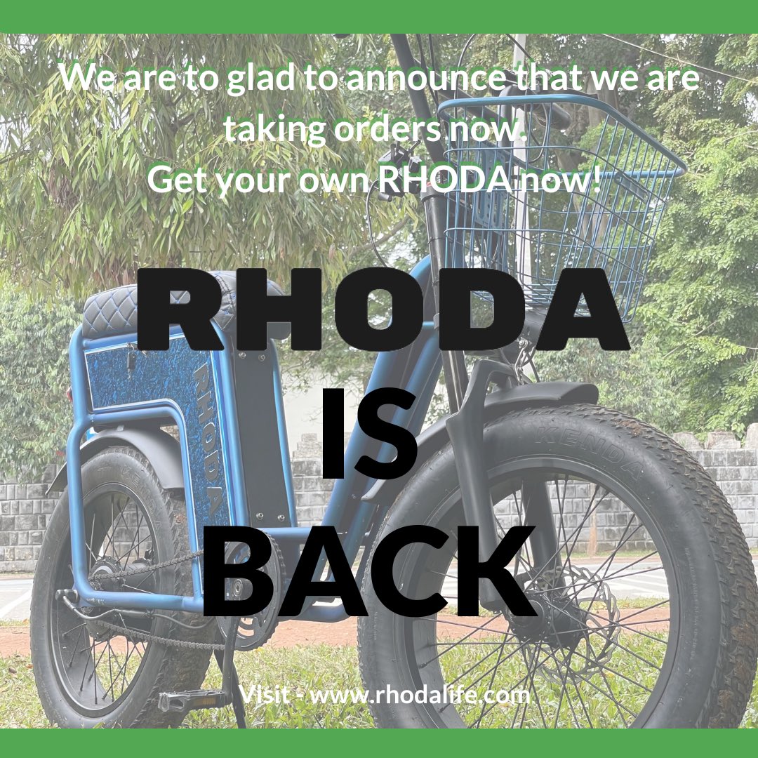 Everyones’s been waiting fo this moment.🤩🤩
Its time guys 🥹 
Now you can place your RHODA order now on website.

#rhodalife #ebicycle #electricbikes #srilanka #sustainability #madeinsrilanka #ebikelife #greenvehicle #lifestyle