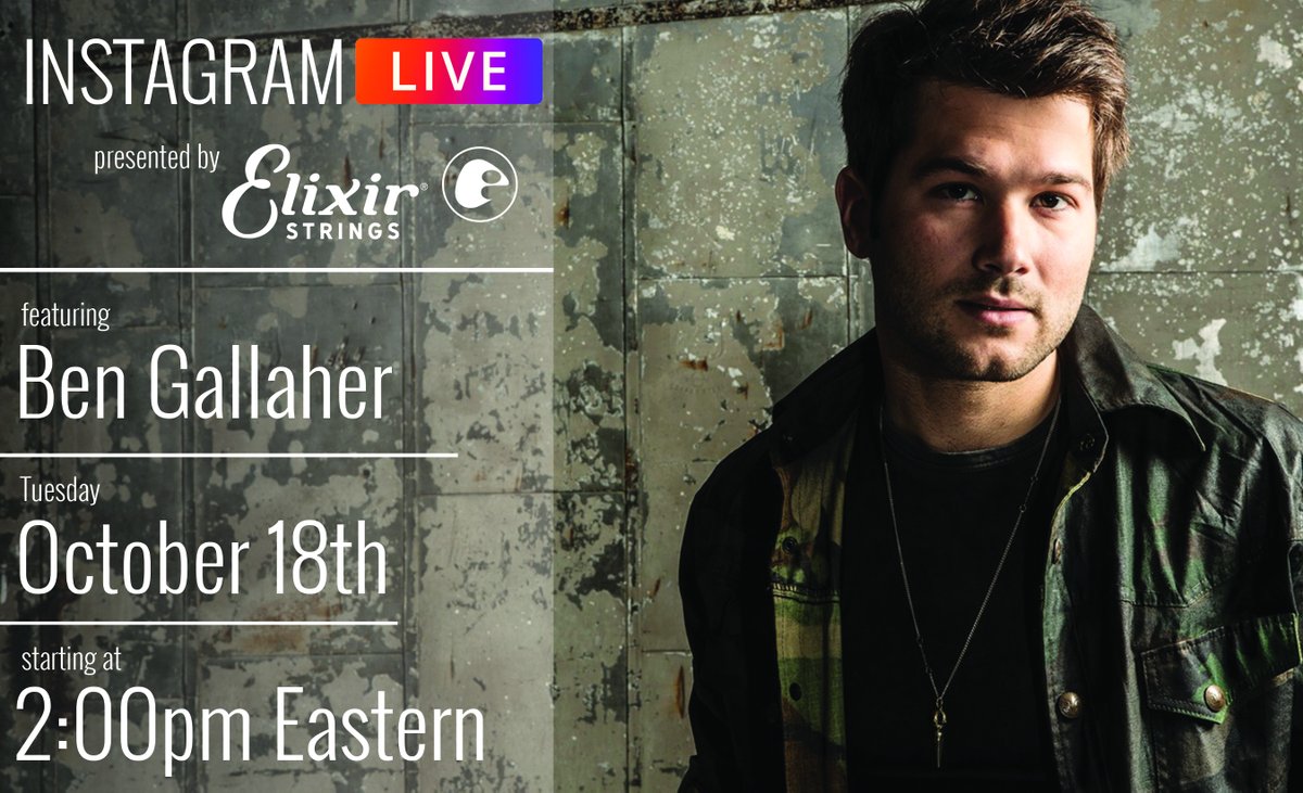 Join us tomorrow for a very special chat and playing demo with @ben_gallaher on the @ElixirStrings Instagram Channel. Don't miss it!