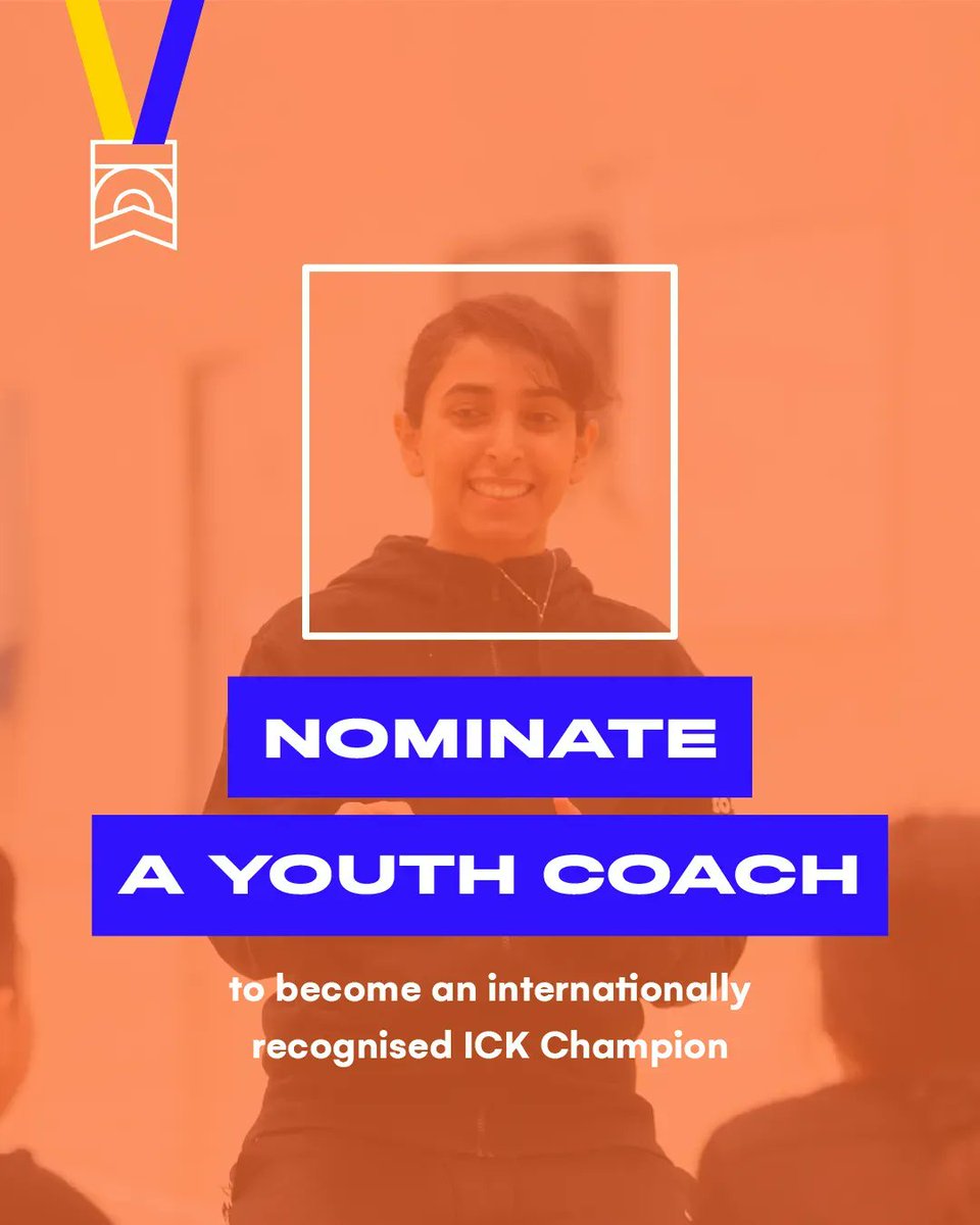 Let's start a thread of all the #YouthCoaches that deserve to be nominated for the title of ICK Champion 🏅 Reply to this tweet with your nominee 👇

#ICKChampions #YouthCoaching #SportsCoach #YouthSports #SportsTeam #ICK