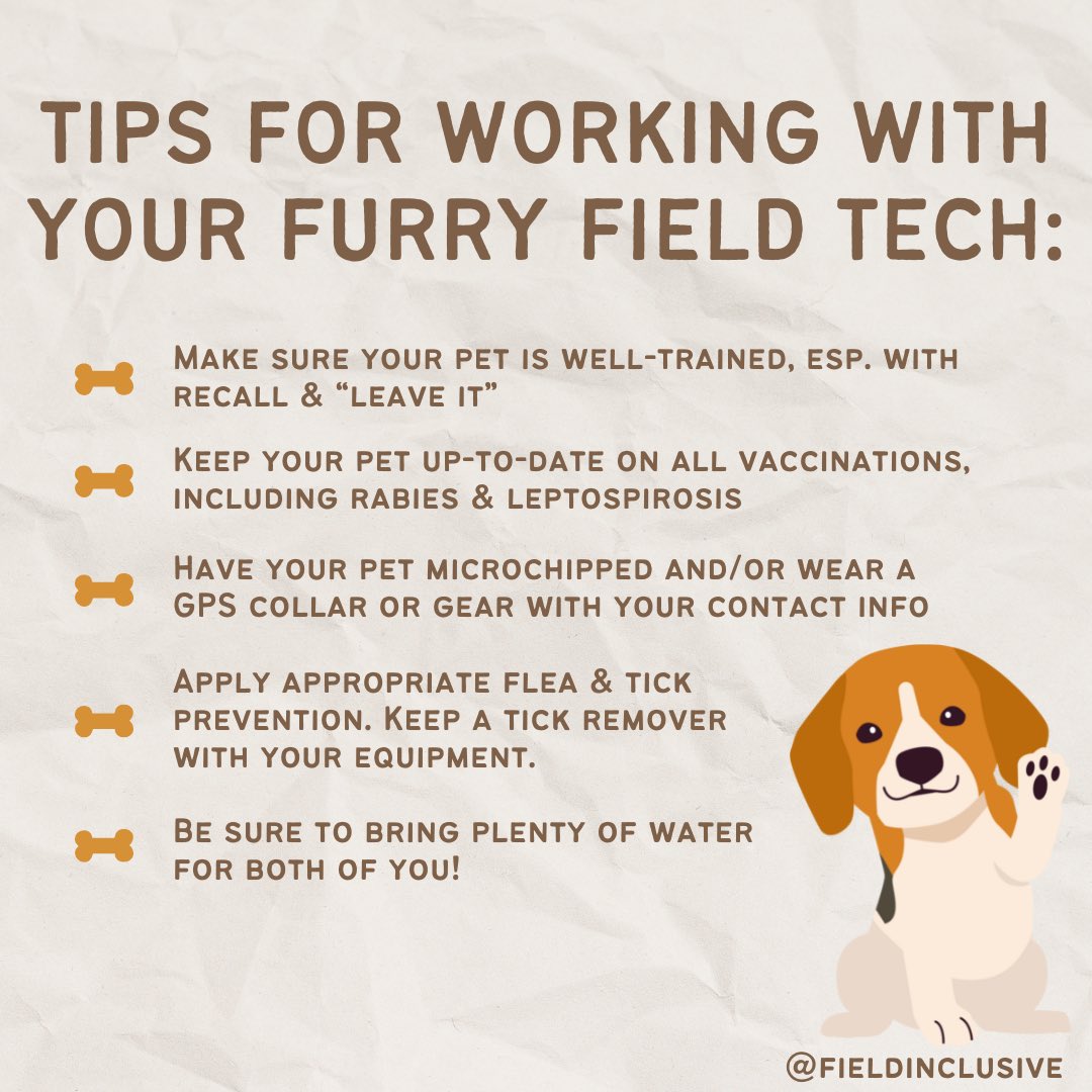 FieldInclusive's tweet photo. Here are some tips for bringing pets to the field: https://t.co/WbtlQswaK8