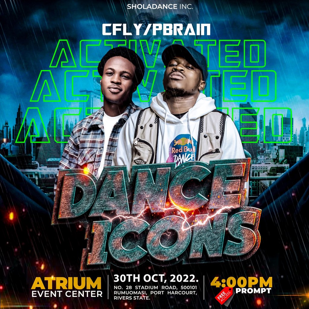 danceicons_ng's tweet photo. There's yet a landmark these duo are yet to exceed. They have been activated for DANCE ICONS 2022

Brace up for an experience like no other 🔥

Don't be left behind, book a seat now by registering

Access is FREEEEEEEEE
https://t.co/NcHIkuiKC7

#danceicons
#portharcourtdance https://t.co/USuQ3AilVo