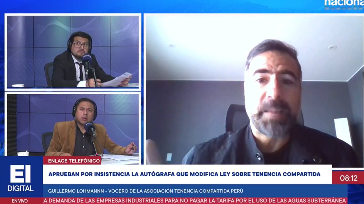 🔵[EN VIVO] Guillermo Lohmannn, vocero de la Asociación Tenencia Compartida Perú (<a href="/PeruTenencia/">Tenencia Compartida Perú</a>): "Estamos viviendo esa época en donde hemos soltado el péndulo, ya no queremos ser machistas, y se ha ido al feminismo muy extremo, va a terminar al medio".
#ElInformativoxNacional