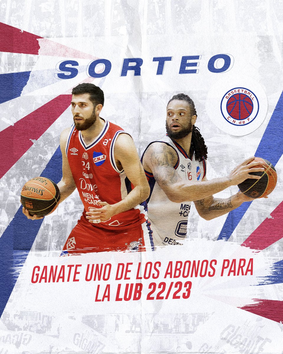 CNdeFbasketball's tweet photo. 𝗦𝗼𝗿𝘁𝗲𝗼 🏀

¡Arranca la LUB y vos podés ganarte un abono para ir a alentar al Bolso!

Participas:
✅ Siguiendo a @CNdeFbasketball 
✅ Dándole RT a este tweet  
✅ Arrobando a dos Tricolores 

Tenes tiempo hasta el 19/10. 

#ElClubGigante 🔵⚪️🔴
#MismoEscudoMismaPasion https://t.co/JxPQfdXFhl
