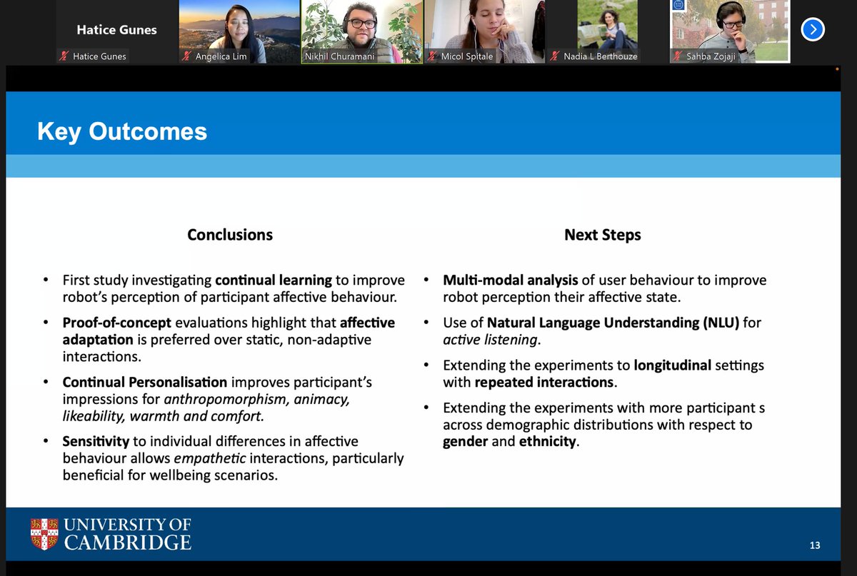 <a href="/NikhilChuramani/">Nikhil Churamani</a> just presented their work 'Continual Learning for Affective Robotics: A Proof of Concept for Wellbeing' 
<a href="/NikhilChuramani/">Nikhil Churamani</a> <a href="/minjaaxelsson/">@minjaaxelsson@bsky.social</a> <a href="/a_caldir/">Atahan Çaldır</a> <a href="/acii_conf/">ACII2024</a>