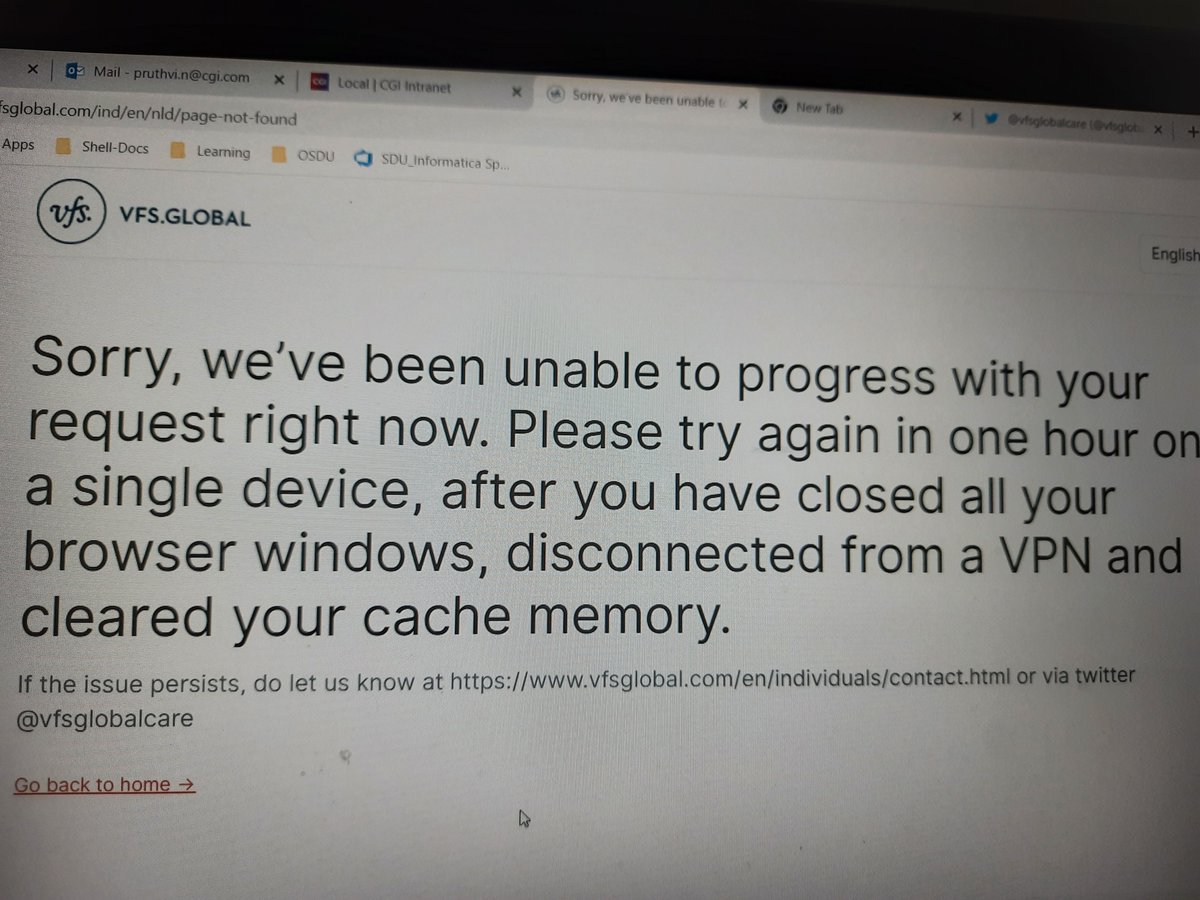 pruthvinagaraja's tweet photo. @VFSGlobal @vfsglobalcare I am getting issues while booking an appointment,  could you please help me? https://t.co/VY4Z5Ddhy7
