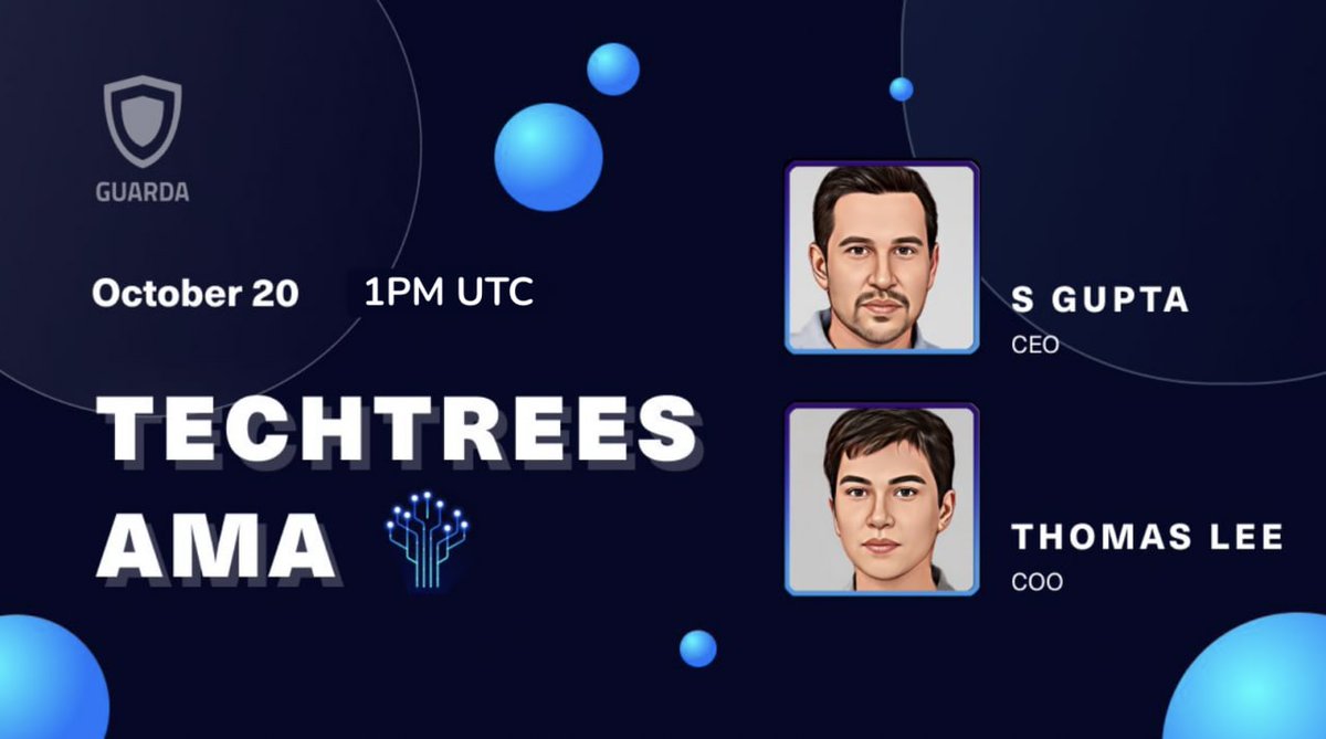GuardaWallet's tweet photo. TechTrees Coin AMA

PRIZE POOL: 500 USDT
THURSDAY / OCT 20 / 1PM UTC 
 
We have sustainable development goals, web3, and tree planting to talk about 🌲,🌳

TO QUALIFY:
1. Leave your questions down below
2. Create a USDT wallet on Guarda: https://t.co/OZR17qFeaw
3. RT

#TechTrees https://t.co/jrC3bDHaUi
