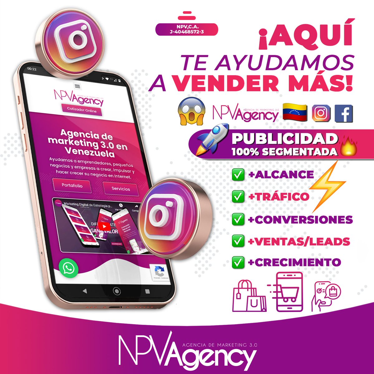 npvagency's tweet photo. ✅¡Te Ayudamos a impulsar tu negocio o emprendimiento, conseguir clientes y hacerlo crecer!.🚀 ⁣
⁣
Somos 👉@npvagency 🎯⁣La Agencia de Marketing Digital 3.0 de 🇻🇪Venezuela, contamos con más de 10 años de experiencia y trayectoria.⁣⁣
⁣⁣
💬Escríbenos para más información https://t.co/GIrMjvPv1K