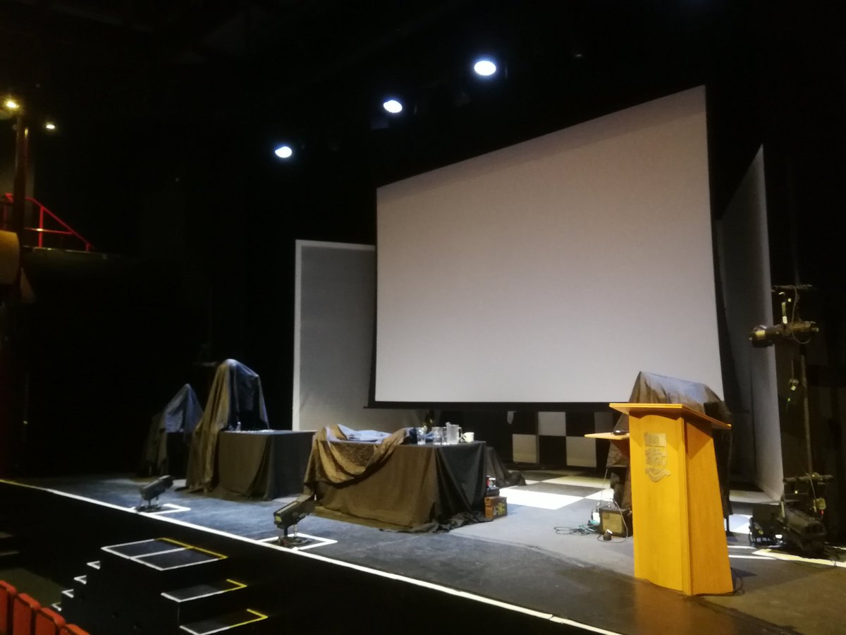 Today I am in the Layard theatre at Canford school, two shows done and one to do