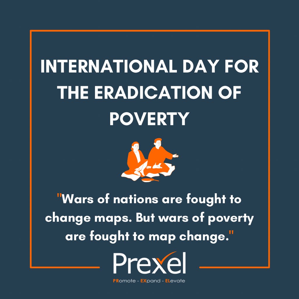 Prexel_win's tweet photo. International Day for the Eradication of Poverty '22
#poveryeradication #poverty #humanity #internationaldayforeradicationofpoverty #Internationaldayforeradicationofpoverty2022 #eradicatiom #promote #expand #elevate #prexel #prexelites https://t.co/tEQ3N9rzBQ