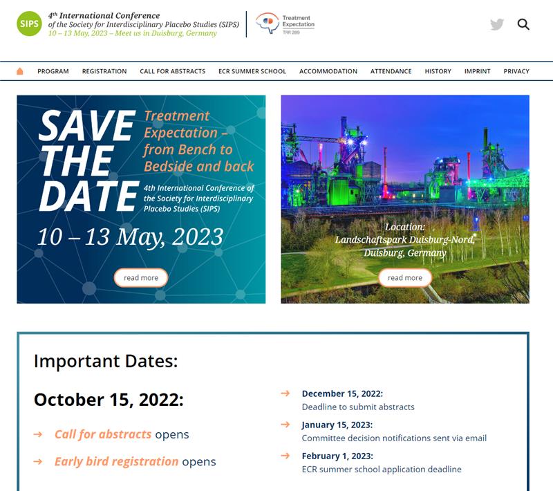 The #SIPSplacebo2023 website is up &amp; running, and both the call for abstracts &amp; early bird registration are OPEN! 🚨

🔗 sips-conference.com

What amazing things did we plan for you? We'll present everything in more detail over the next weeks, but here is a short 🧵: