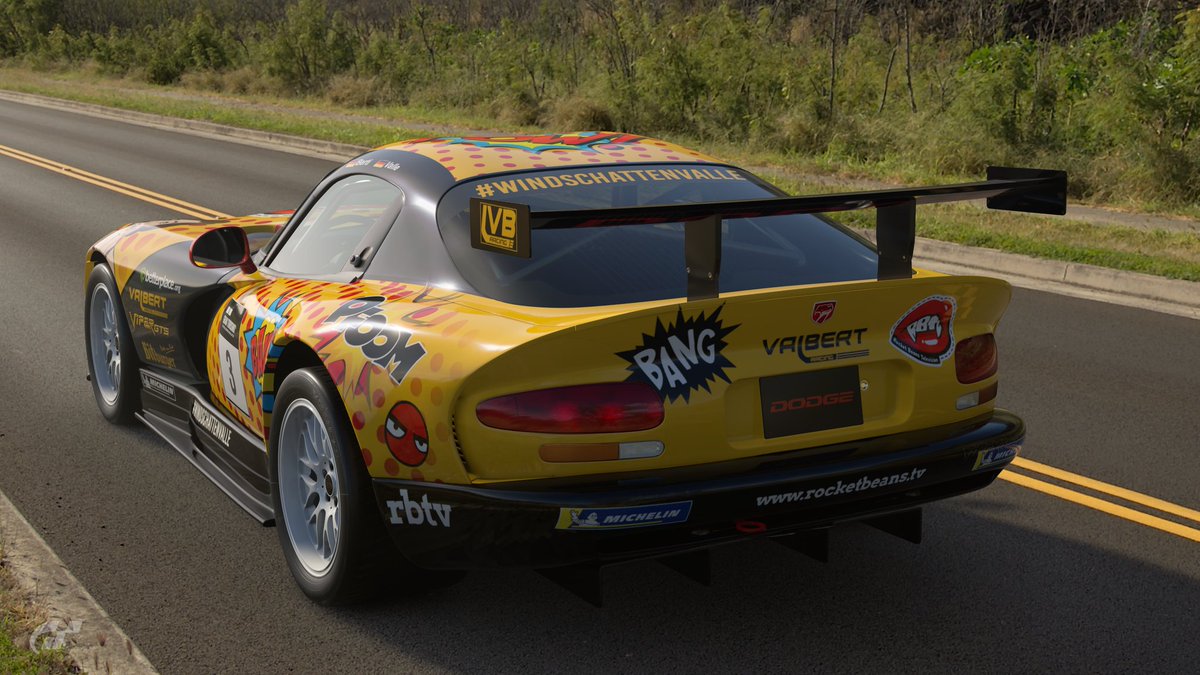 pixarhead's tweet photo. Neuer Rocket Beans Content für #GranTurismo7 ist jetzt erhältlich für euch. Eine Lackierung für das Valbert Racing Team Dodge Viper GTS '02 und ein RBTV Helmdesign.
#rocketbeans #rbtv #valbert https://t.co/YnoQZE1BoC