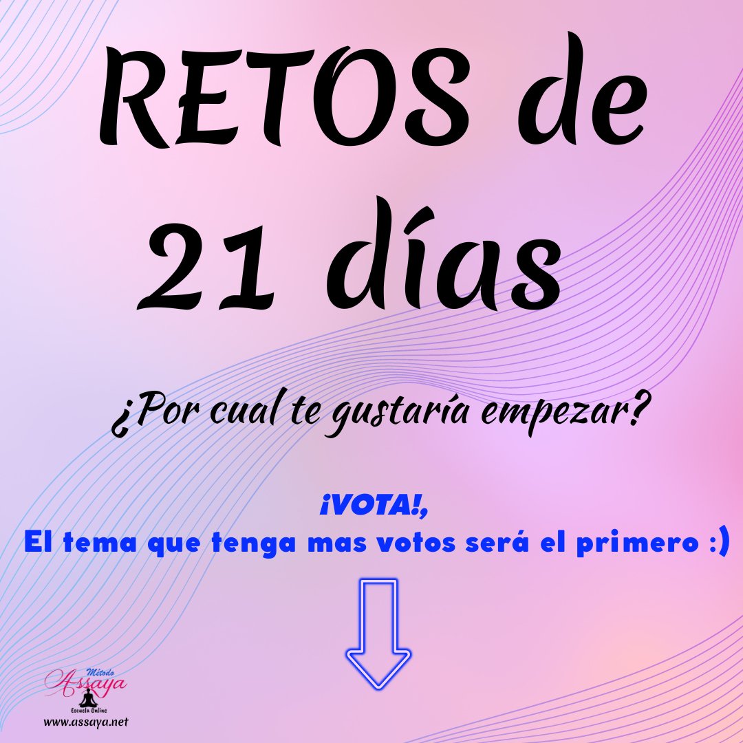 Assaya_Escuela's tweet photo. ¡Hola! Voy a hacer una serie de RETOS de 21 DÍAS para que podamos crecer juntos en mi canal de TELEGRAM.

🟣 ¿Me AYUDAS a ELEGIR el PRIMER RETO?. Solo tienes que votar en la encuesta de Telegram, te puedes UNIR aquí abajo 👇👇👇
https://t.co/EmfDOu7kKQ

¡GRACIAS! 🙏
#reto21dias https://t.co/UFJLoTBEit