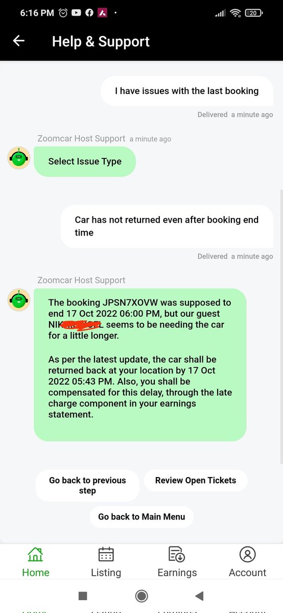 PTugaonkar's tweet photo. @Zoomcar_India  @ZoomcarHYD 
My car is still not returned and new booking is on the way. Customer care is not responding. Chat bot is replying like this https://t.co/w7JalstdAr