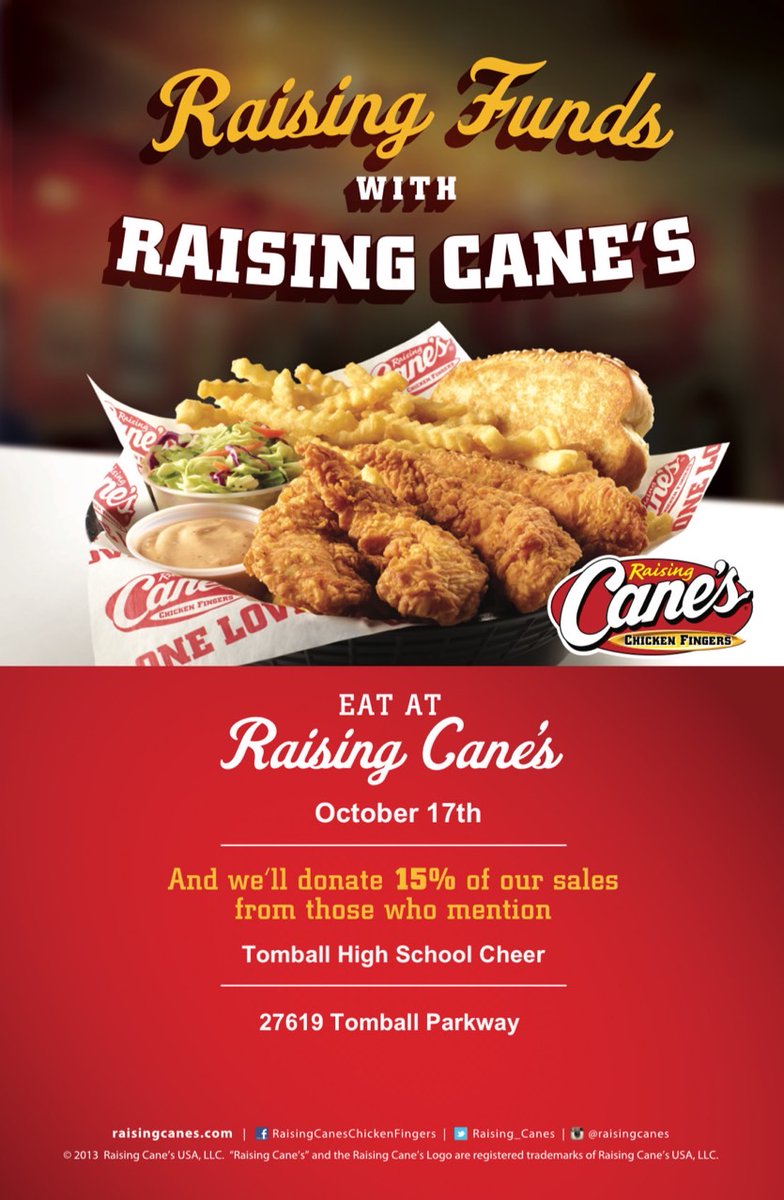 tomball_hscheer's tweet photo. Make sure you go to Cane's today to support your THS Cheerleaders!! Remember to mention THS Cheer!! #nomnom #weoverme #coogsgocrazy @TISDTHS @TomballISD @handal_dave https://t.co/l5BPiOoghB